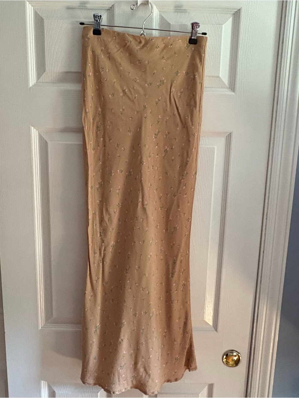 Wild Fable Women’s Skirt Tan Small Rayon Floral Maxi